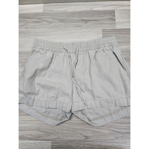 Old Navy Womens Linen Shorts Size Small Tan Khaki Pull-on - Picture 1 of 7